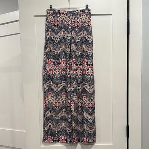 Topshop Multicolor Patterned wide leg pants